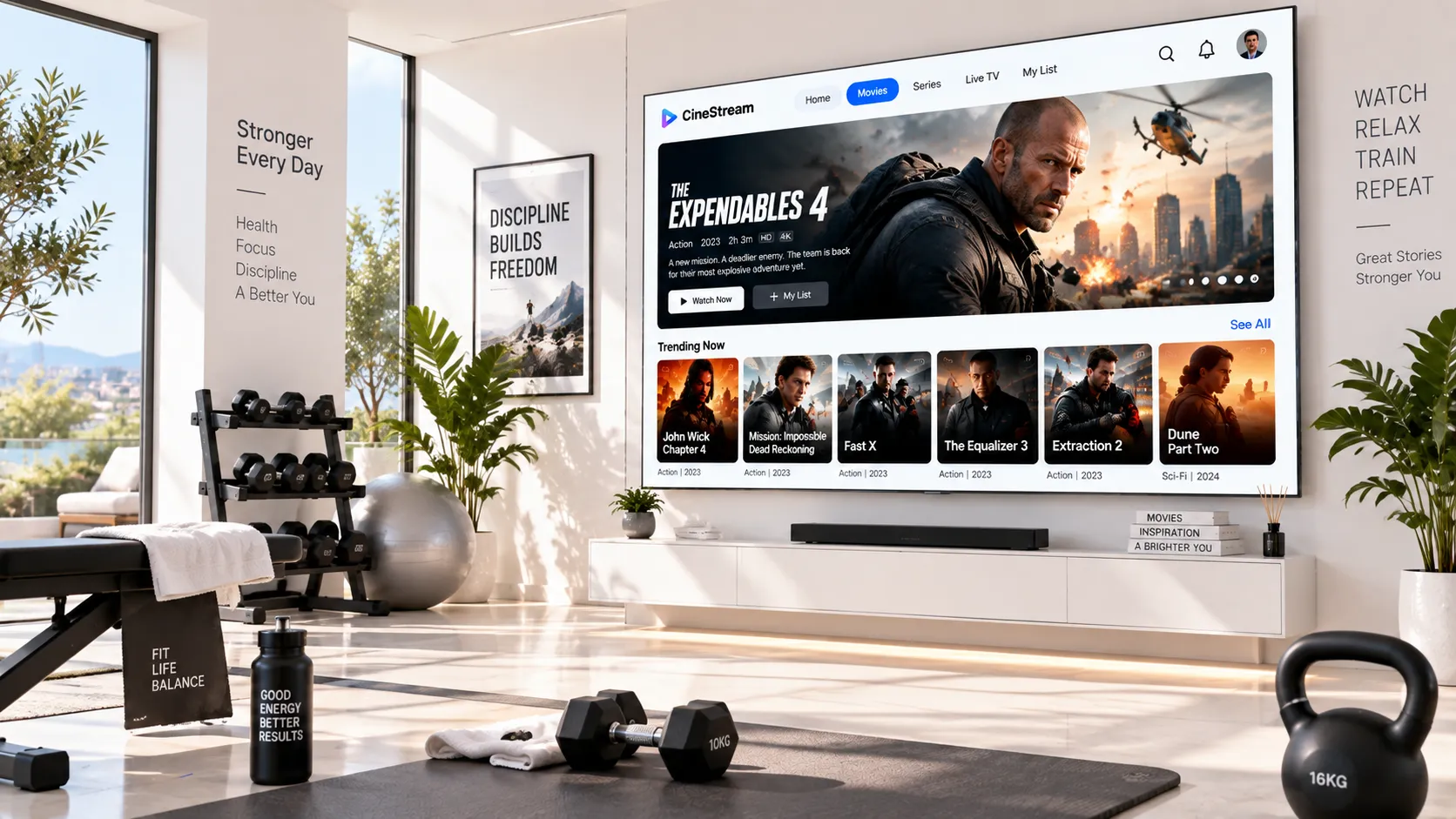 Fritz!Box Benutzeroberfläche mit geöffnetem QoS-Priorisierungsmenü und WLAN-Kanaleinstellung für IPTV